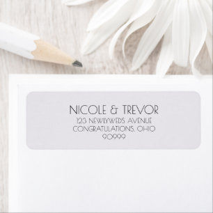 Create Your Own Simple Wedding Return Address Label