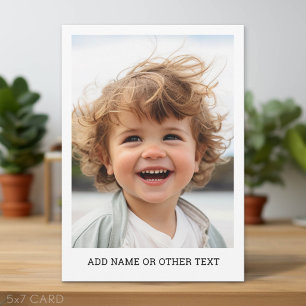 Create Your Own Single Photo Gallery white border Holiday Card