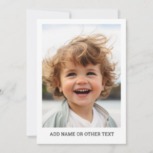 Create Your Own Single Photo Gallery white border Holiday Card