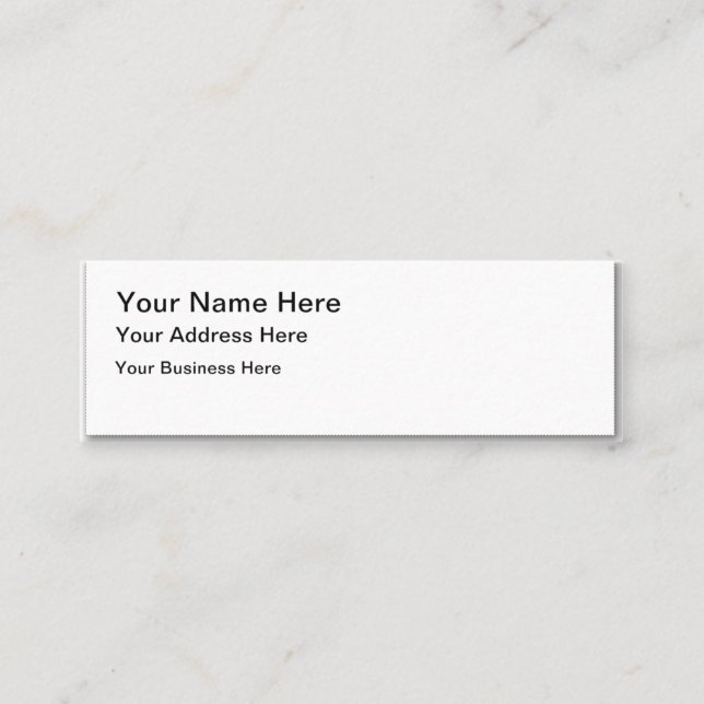 Create Your Own Skinny Business Card (Front)
