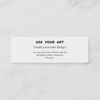 Create your own skinny mini business card with art