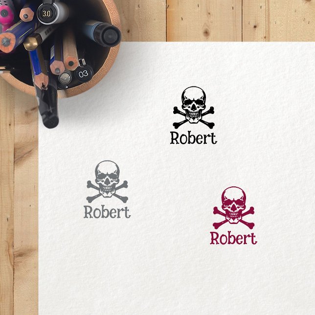 Create Your Own Skull Signature Rubber Stamp (Creator Uploaded)