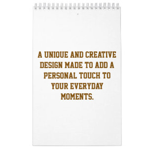 Create Your Own Small Single Page Callendar Calendar