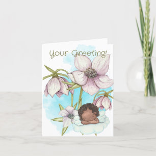 Create Your Own Snowdrops Flower Angel Christmas Holiday Card