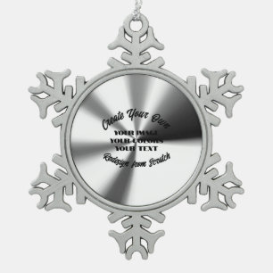 Create Your Own Snowflake Pewter Christmas Ornament