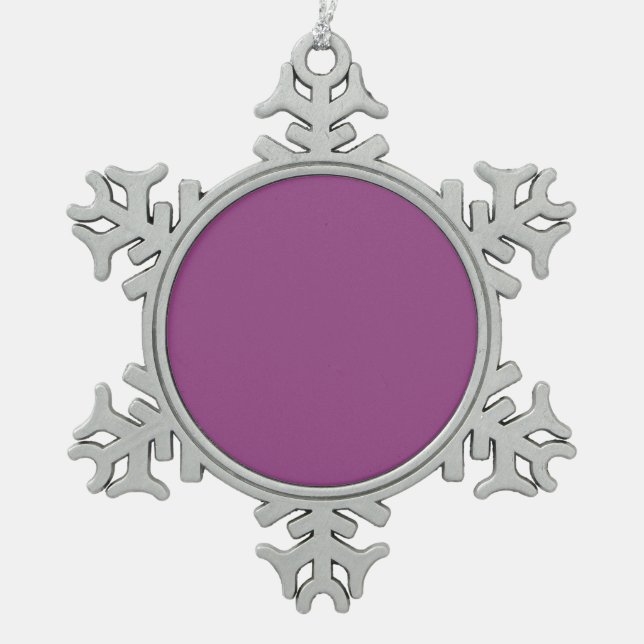 Create Your Own -  Snowflake Pewter Christmas Ornament (Front)