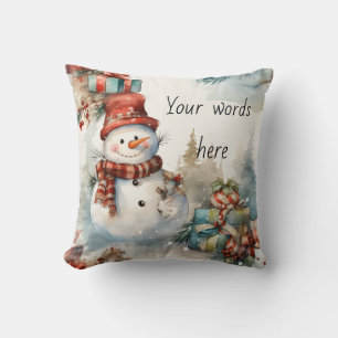 Create Your Own Snowman Gifts Cushion