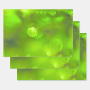 Create Your Own Soft Bokeh Lights - Lime Green Wrapping Paper Sheet