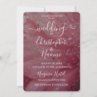 Create Your Own Soft Pink Closeup Fantasy Flower Invitation