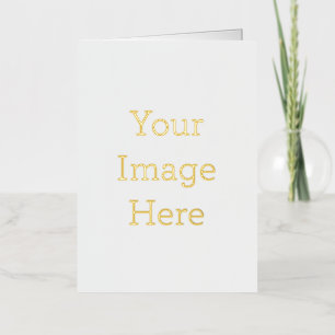 Create Your Own Soft Touch Gold Folded 5x7 Foil Greeting Card