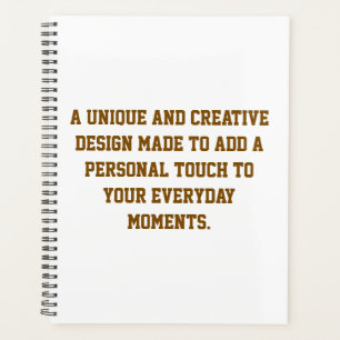 Create Your Own Softcover Black Spiral Planner