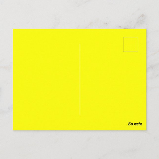 Create Your Own Solid Colour Glossy Postcard (Back)