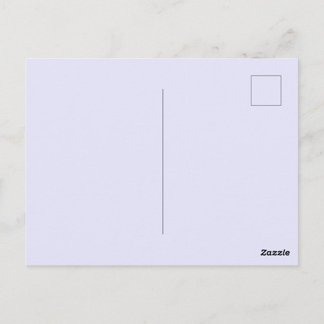 Create Your Own Solid Lavender Glossy Postcard (Back)