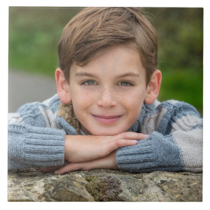 Create Your Own Son Photo Custom Pic Double Sided Ceramic Tile