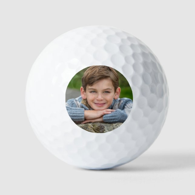 Create Your Own Son Photo Custom Pic Double Sided  Golf Balls (Front)