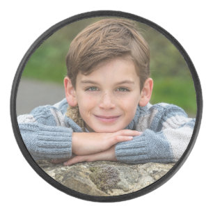 Create Your Own Son Photo Custom Pic Double Sided Hockey Puck