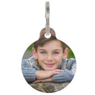Create Your Own Son Photo Custom Pic Double Sided Pet Tag
