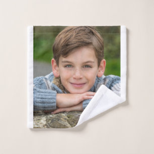 Create Your Own Son Photo Custom Pic Double Sided Wash Cloth