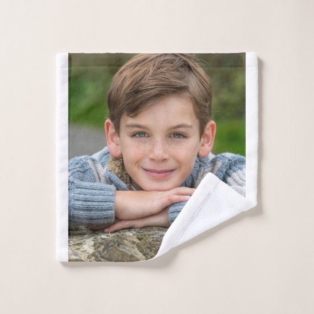 Create Your Own Son Photo Custom Pic Double Sided  Wash Cloth (Wash Cloth)