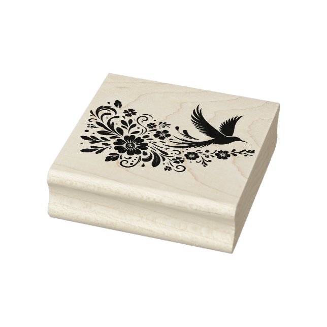 Create Your Own Songbird Flower Nest Rubber Stamp (Stamp)