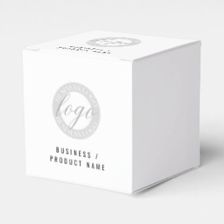 CREATE YOUR OWN SOPHISTICATED LOGO WHITE COMPANY  FAVOUR BOX
