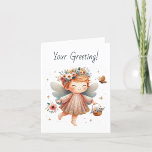Create Your Own Sparkling Daisies Angel Holiday Card