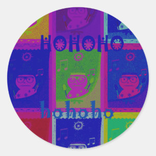 Create Your Own Special Santa HoHoho Pop Art  Classic Round Sticker