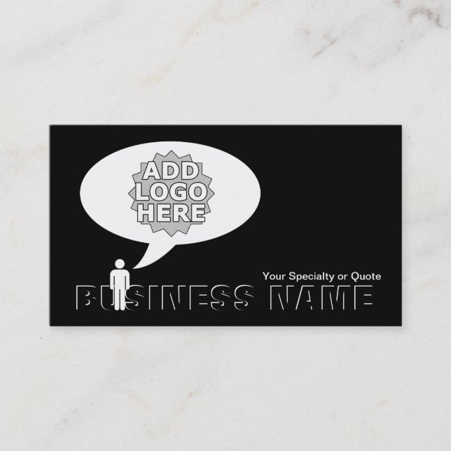 create your own speech bubble business card (Front)