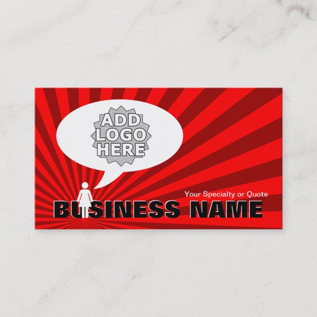 create your own speech bubble business card (Front)