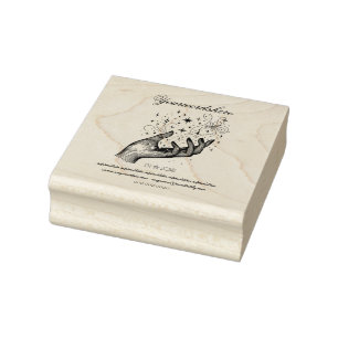 Create Your Own Spellcasting Magic Dust Hand Rubber Stamp