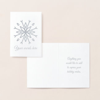 Create Your Own Spindly Silver Foil Snowflake Foil Card