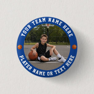 Create Your Own Sports Basketball Team Photo 3 Cm Round Badge