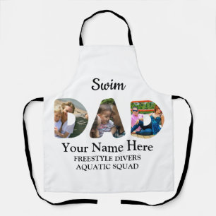 Create your own sports Dad photo collage Swim Dad Apron