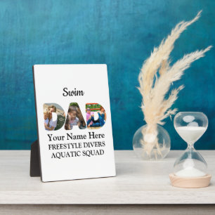 Create your own sports Dad photo collage Swim Dad Plaque