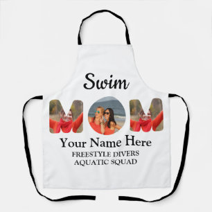 Create your own sports mum photo collage swim mum apron