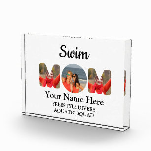 Create your own sports mum photo collage swim mum block