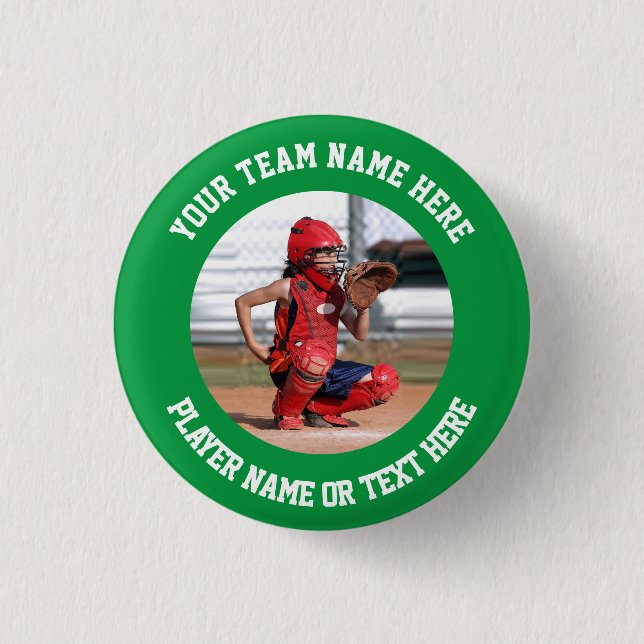 Create Your Own Sports Team Photo  3 Cm Round Badge (Front)