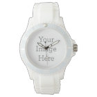 Create Your Own Sporty White Silicon Watch