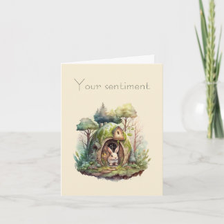 Create Your Own Spring Bunny Hut Card