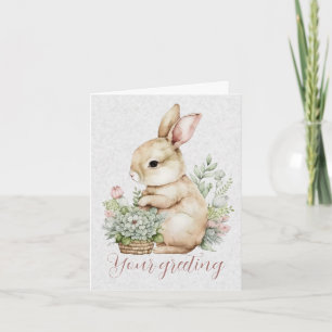 Create Your Own Spring Bunny & Wildflowers Card