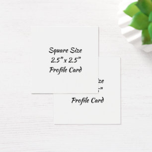Create Your Own Square 2.5" x 2.5" Profile Card