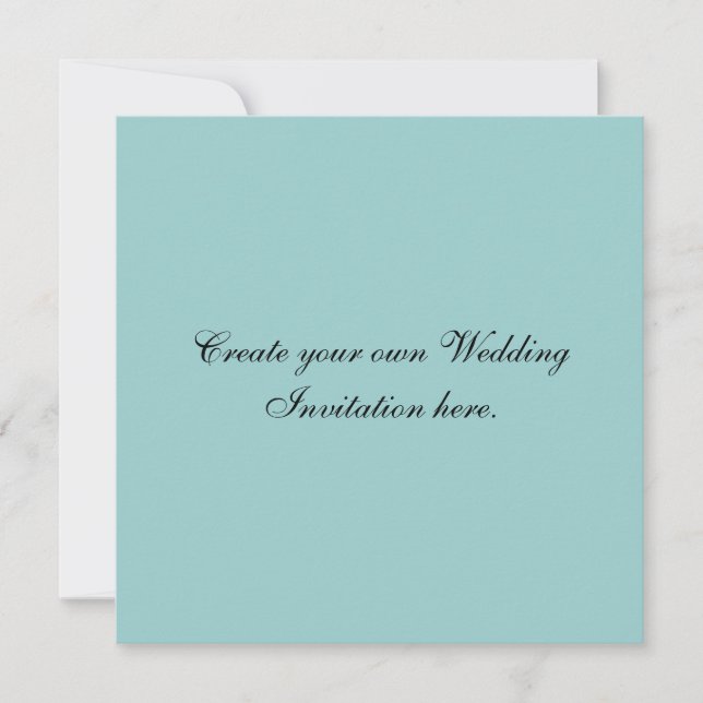 Create Your Own Square Blue Wedding Invitations (Front)