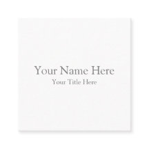 Create Your Own Square Business Card