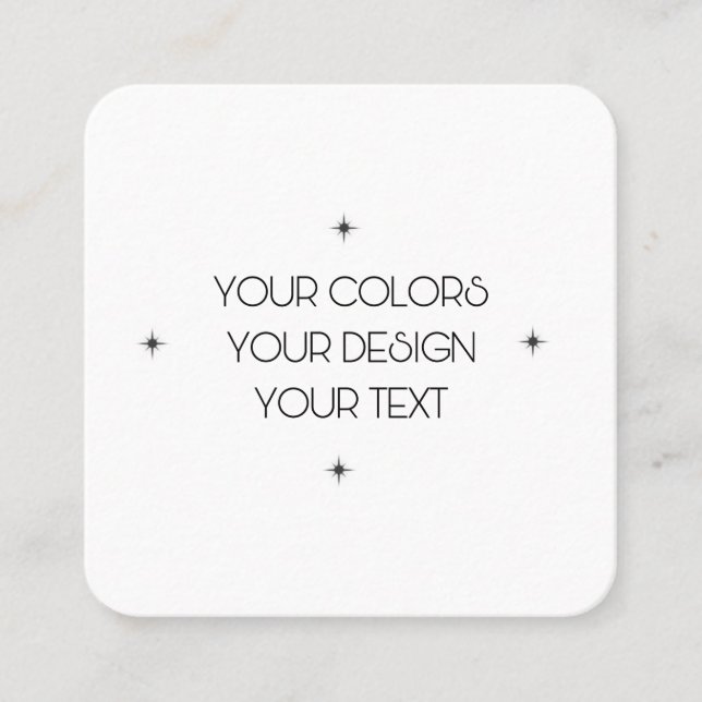 Create Your Own Square Business Card (Front)