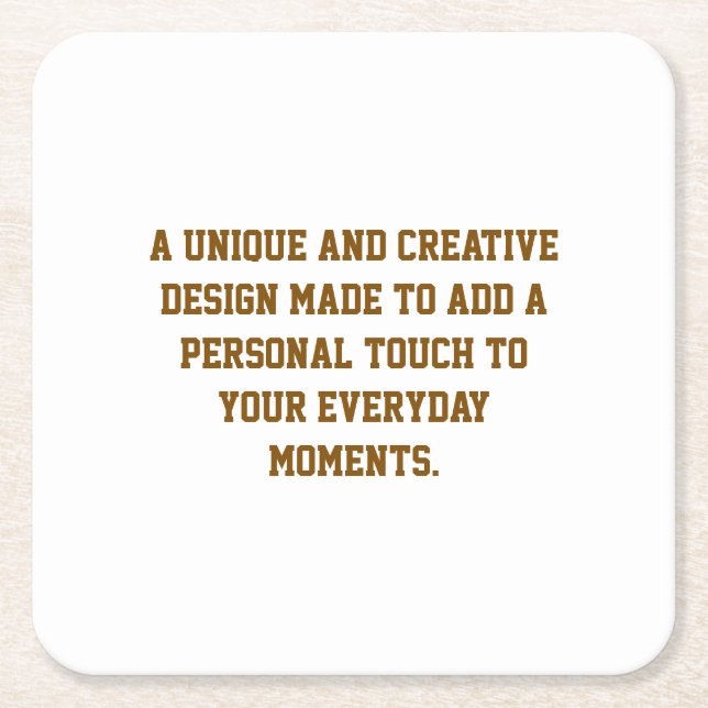 Create Your Own Square Coasters (Front)