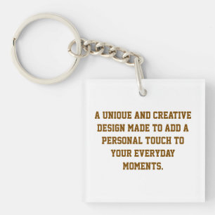 Create Your Own Square Double-sided Keychain