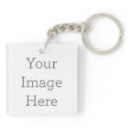 Create Your Own Square Double-sided Keychain