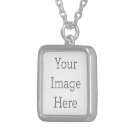 Create Your Own Square Silver Plated Necklace