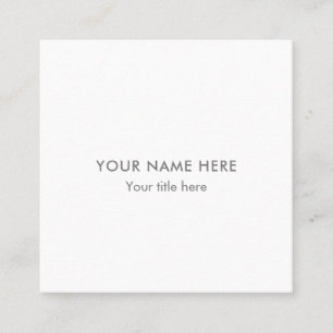 Create Your Own Square Square Business Card