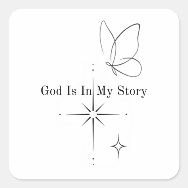 Create Your Own Square Sticker (Front)